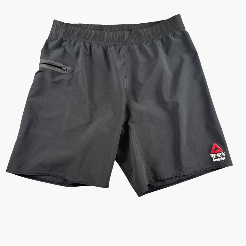 Reebok CrossFit Mens Training Shorts Black Size Medium Zipper Pocket RN 69421